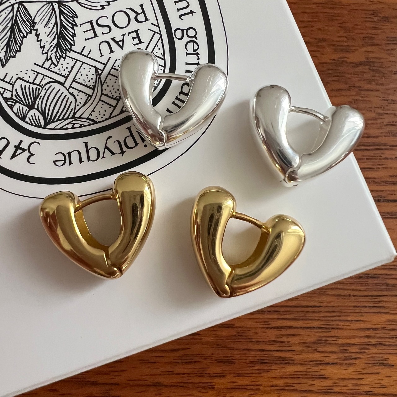 S925 Profile heart pierce (P38-2)