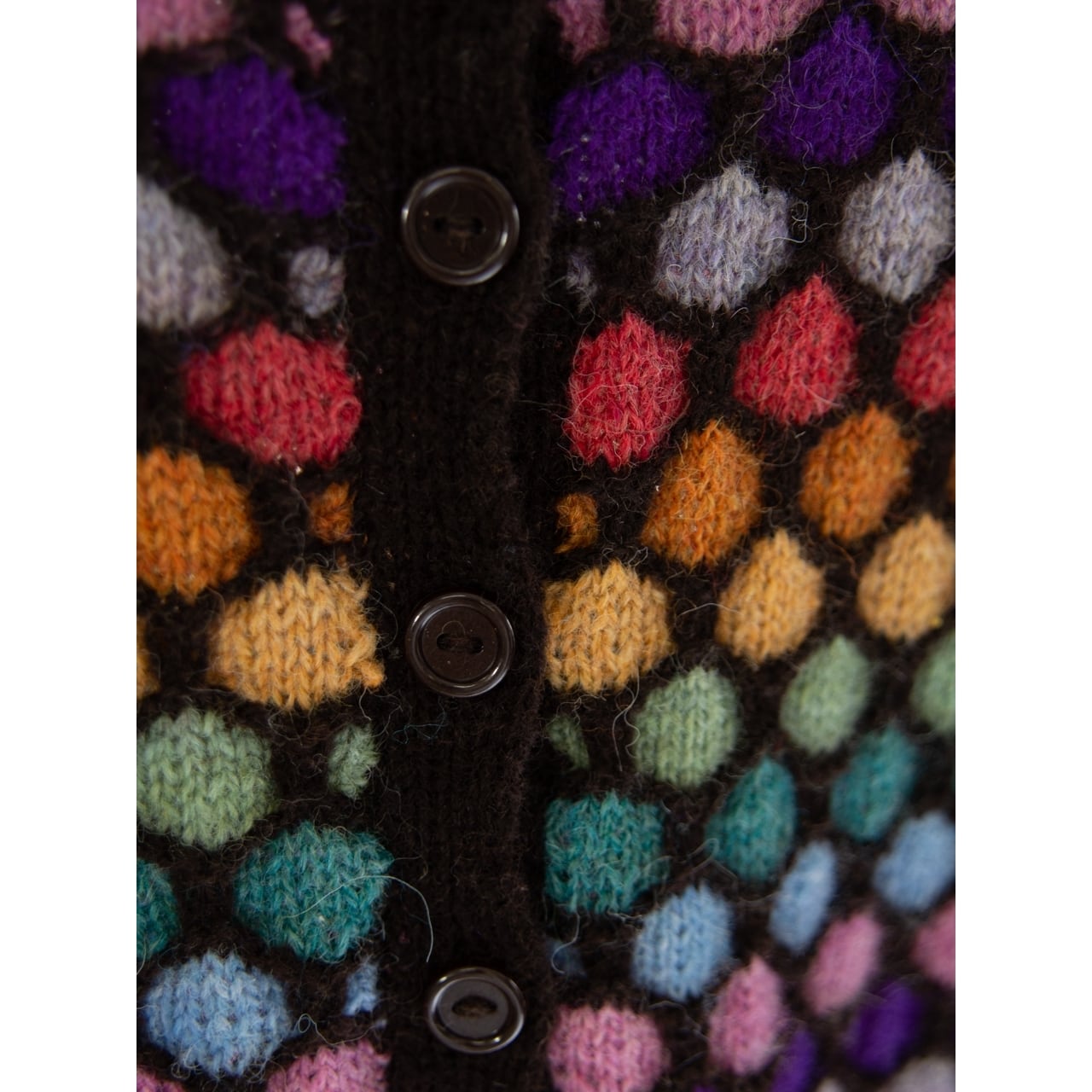 Valerie Dunlop】Handmade in England 100% Wool Honeycomb Cardigan