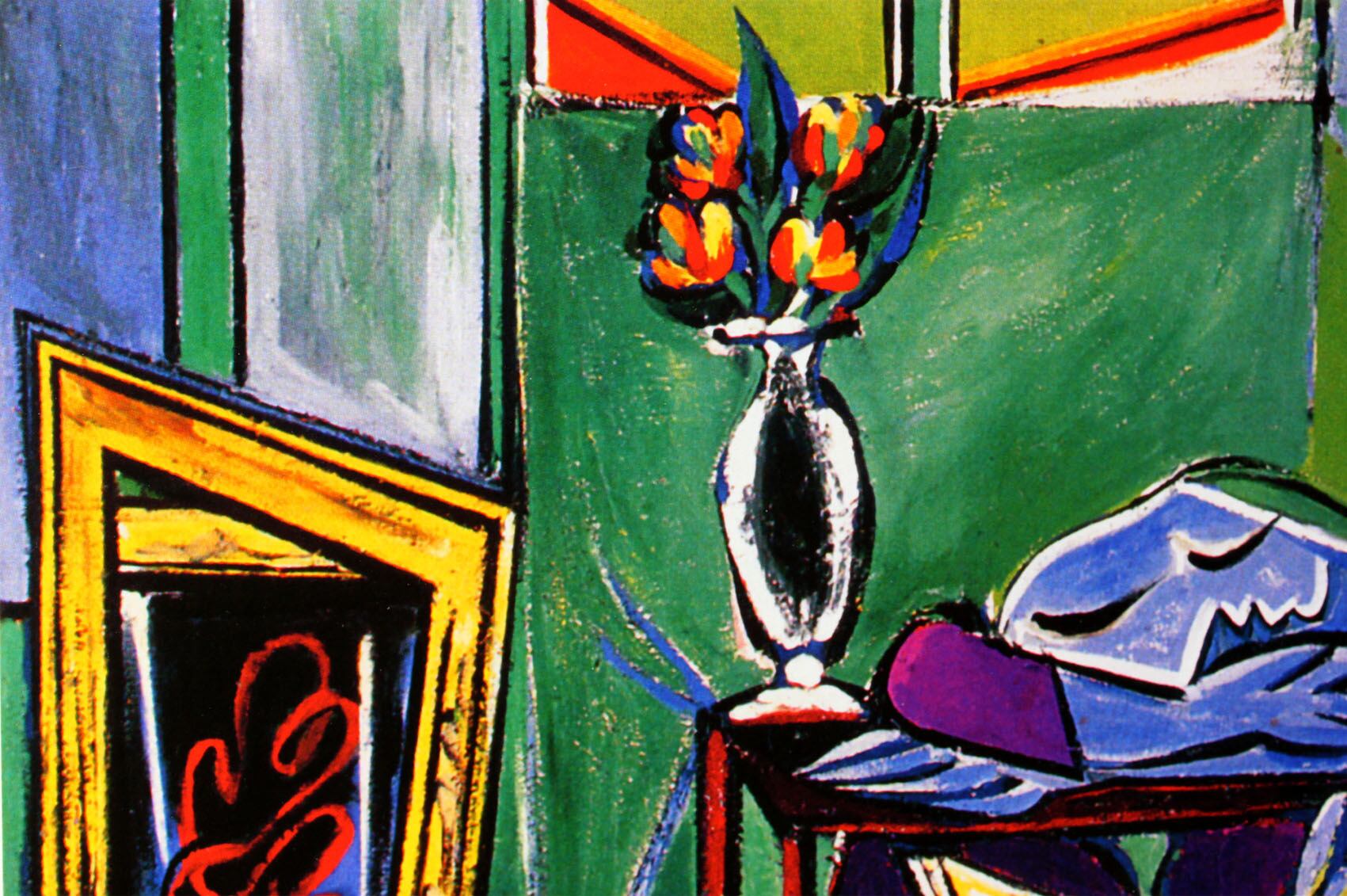 パブロ ピカソ「鏡の前の女性」額縁4色選択可能 作品証明書 展示用フック 限定500部エディション付複製画ジークレ