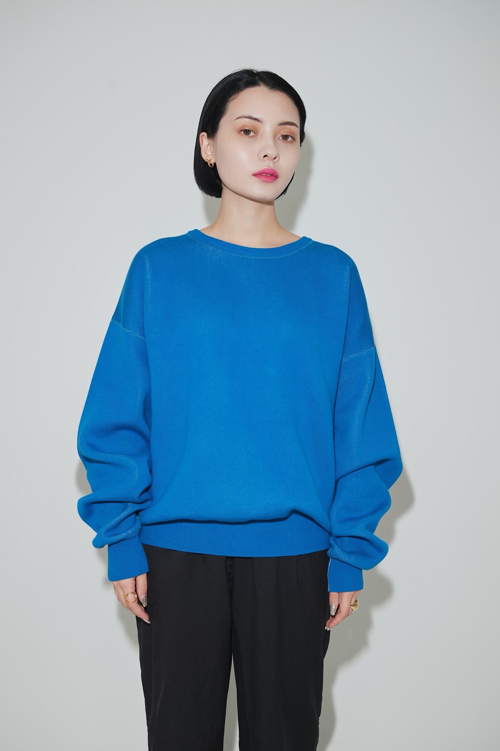 ソフトパープル 翌日発送可！sheer sr シアー ピンクスウェットニット