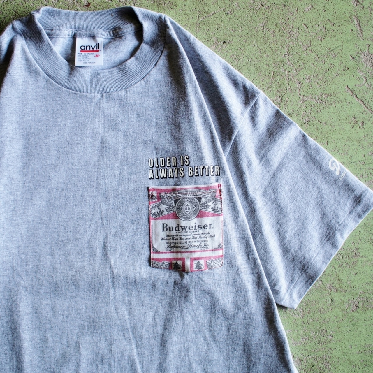 【LOST AND FOUND】"Budweiser" Remake Pocket T-shirt (GREY)