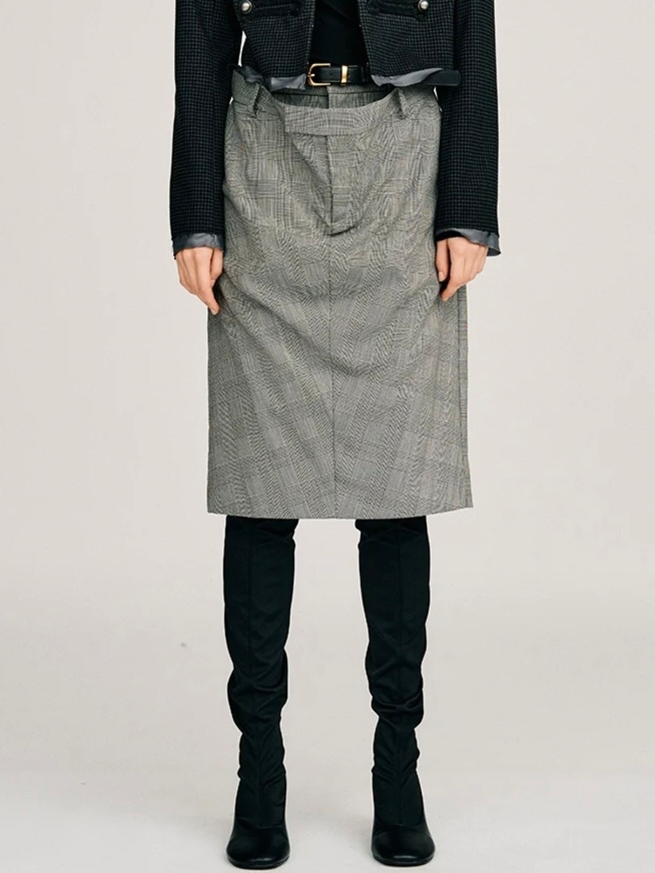 【26AW】PRANK PROJECT プランクプロジェクト / スカート / Double-Waist Drape Midi Skirt - 2