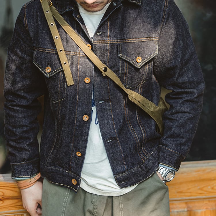 ボタンフロントデニムジャケット G00135