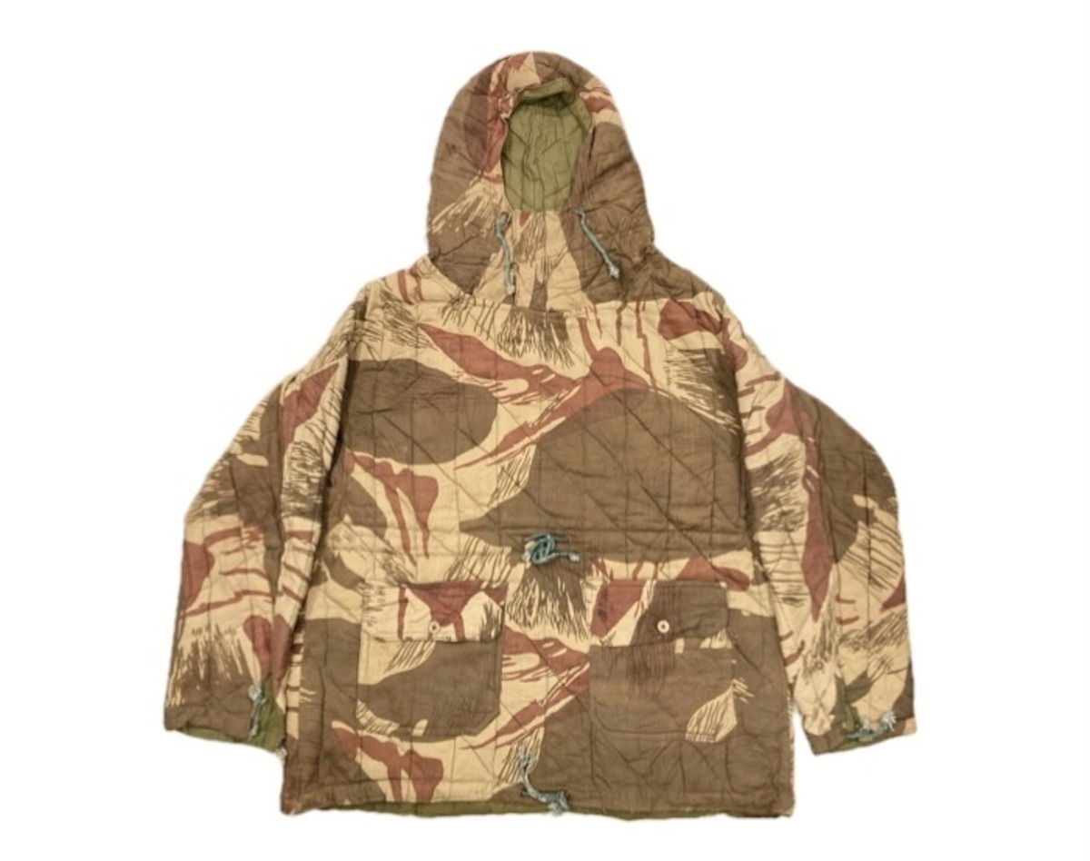 60s vintage PAKISTAN ARMED FORCES BRUSHSTROKE PATTERN CAMO PARKA 