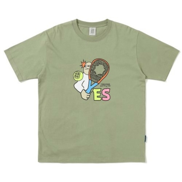 [YESEYESEE] Tennis Tee Khaki 正規品 韓国ブランド 韓国代行 韓国通販 韓国ファッション 半袖 T-シャツ