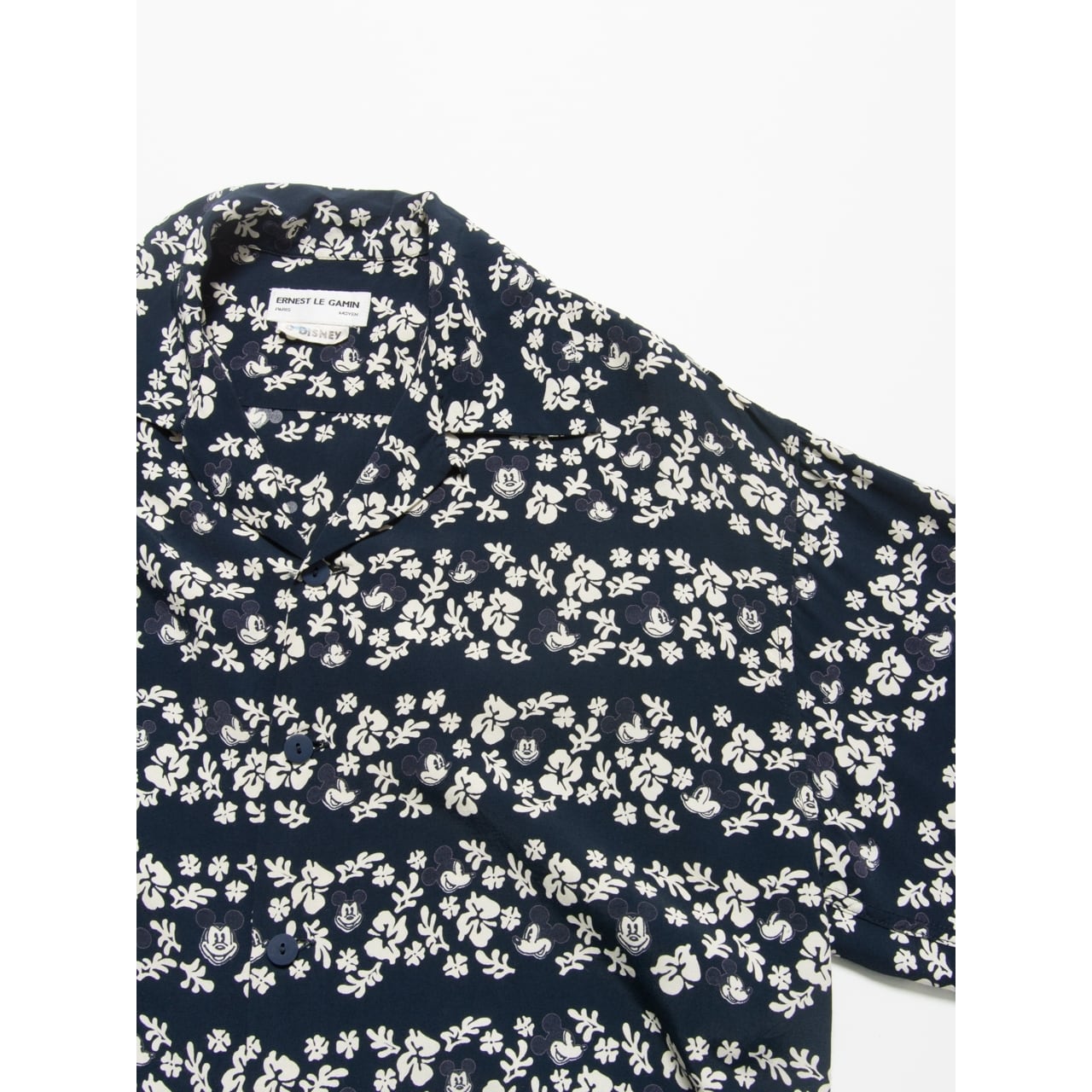 【ERNEST LE GAMIN】Made in Portugal 90's Disney print open-collar Aloha shirt（ポルトガル製 ディズニープリントオープンカラー アロハシャツ）3e
