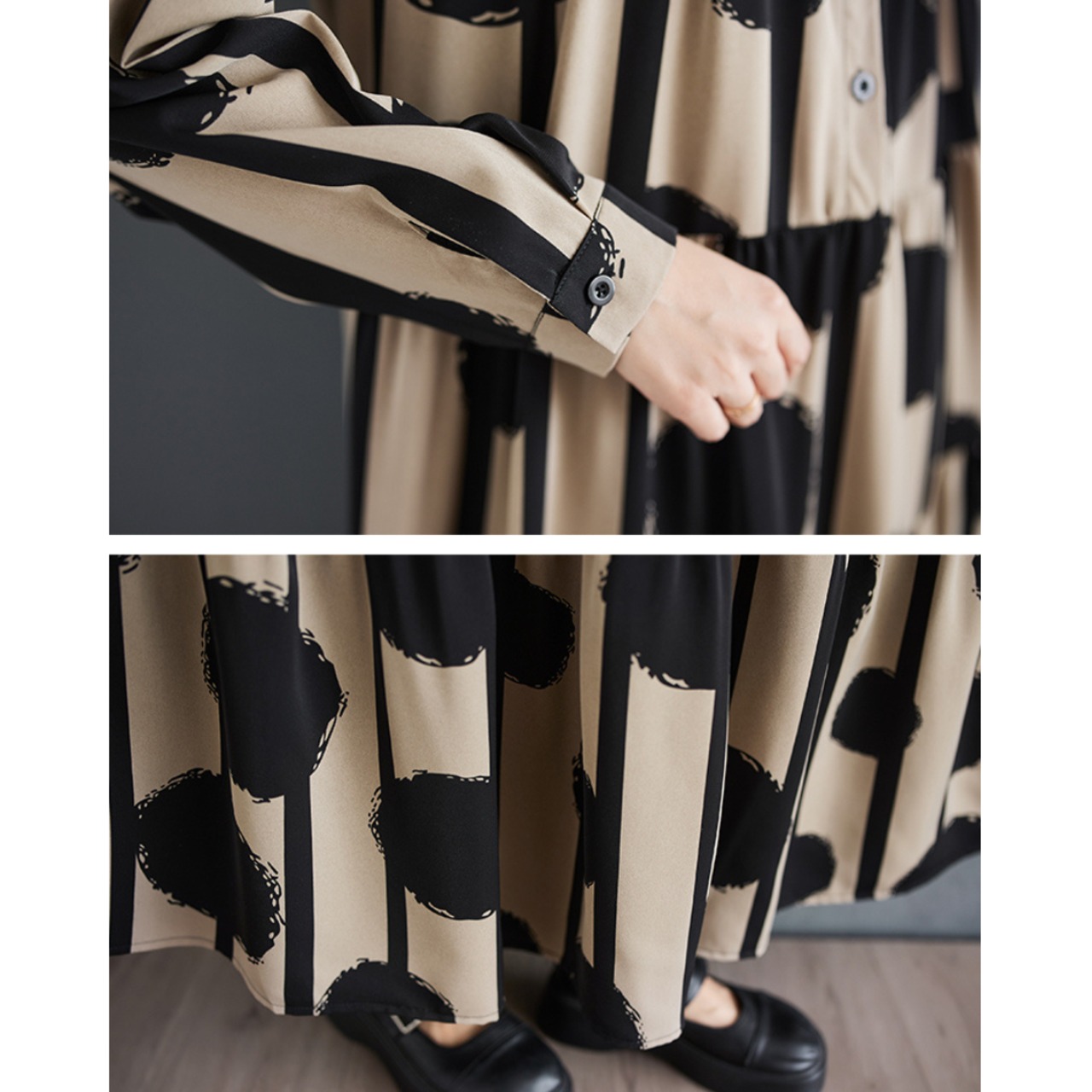 Polka Dot Tiered Dress / ポルカ ドット ティアード ドレス ワンピース