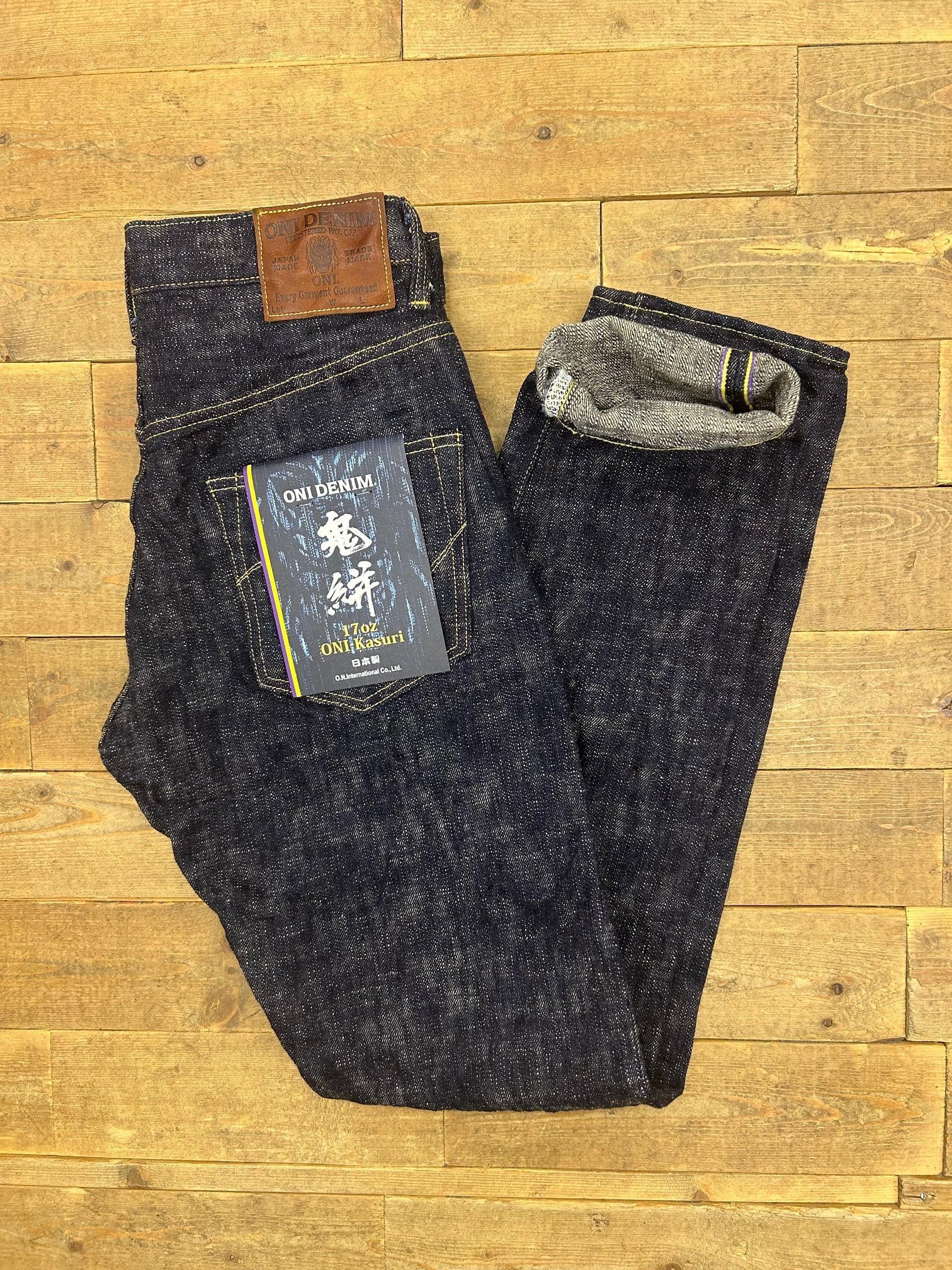 ONI DENIM(鬼デニム)17oz Kasuri Denim-ハイライズリラックス