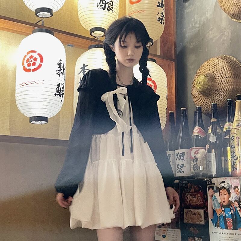 ドレス スプリングオータムホワイトスカート 春物 秋物 スーパーモール99981371747