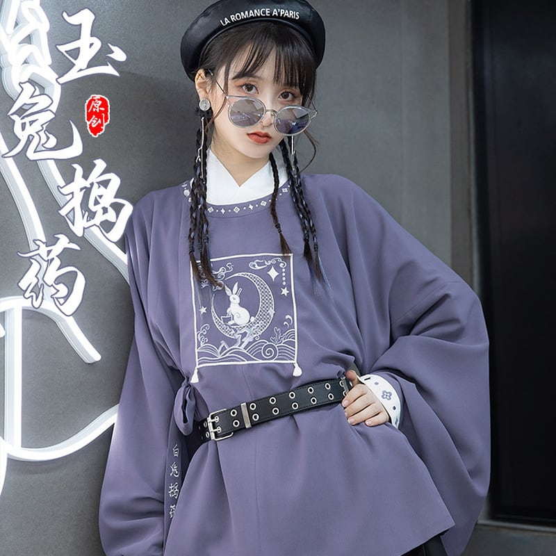サブカル 服 地雷系 通販 池夏シリーズ 星 月デザイン 刺繍 トレーナー Chinese Gothic 甘め レトロ