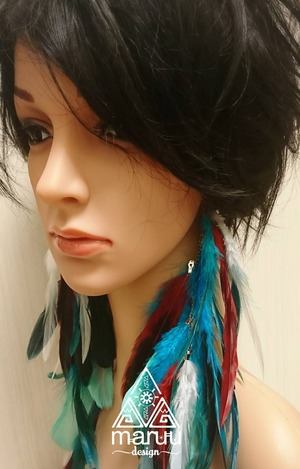Mix Color Long Feather earrings