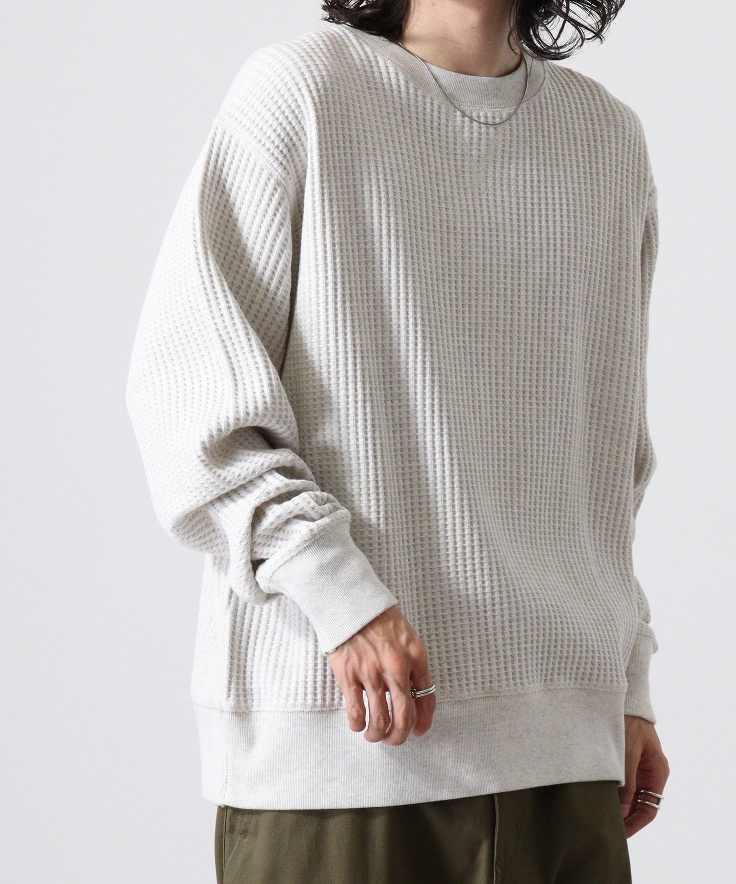 ビッグワッフルBIG SIZEクルーネック #JD042-52S | JEMORGAN ONLINE STORE