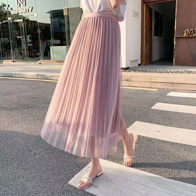 プリーツチュールスカート
