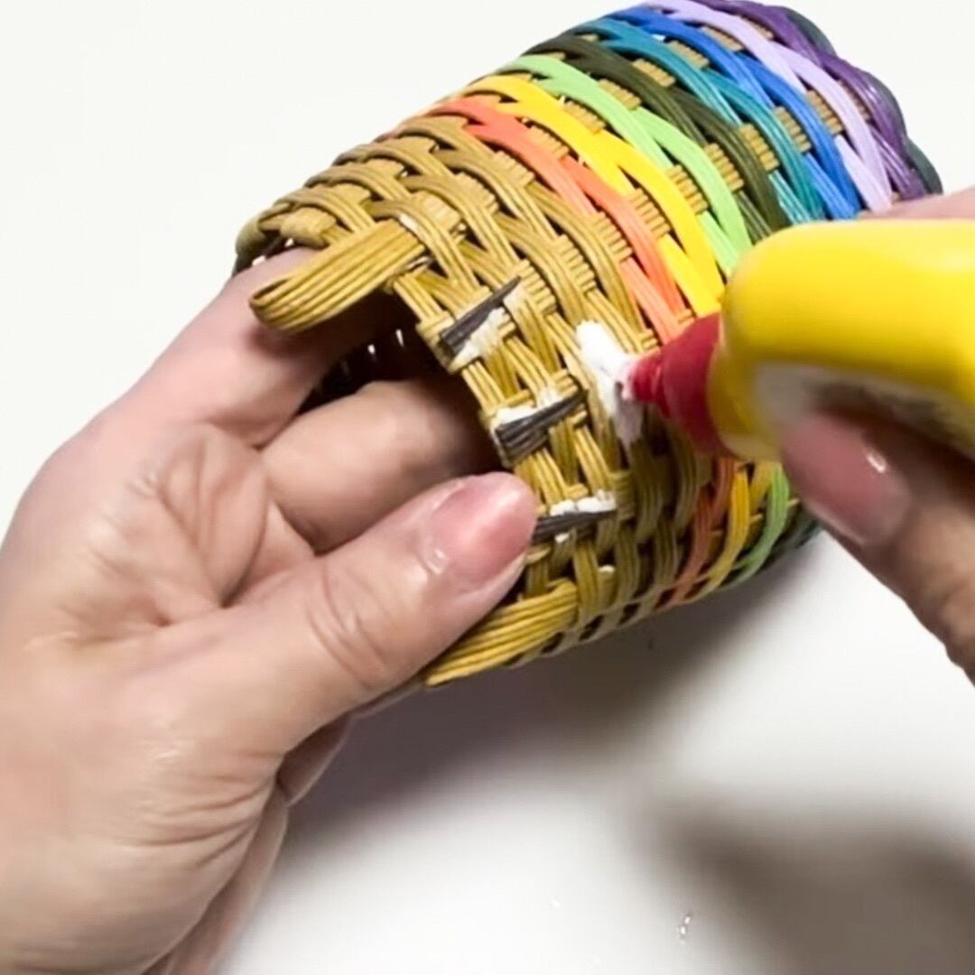 インド手作りバスケット シマシマズあにまるバスケット《4》 | くらふと日和＊レシピshop