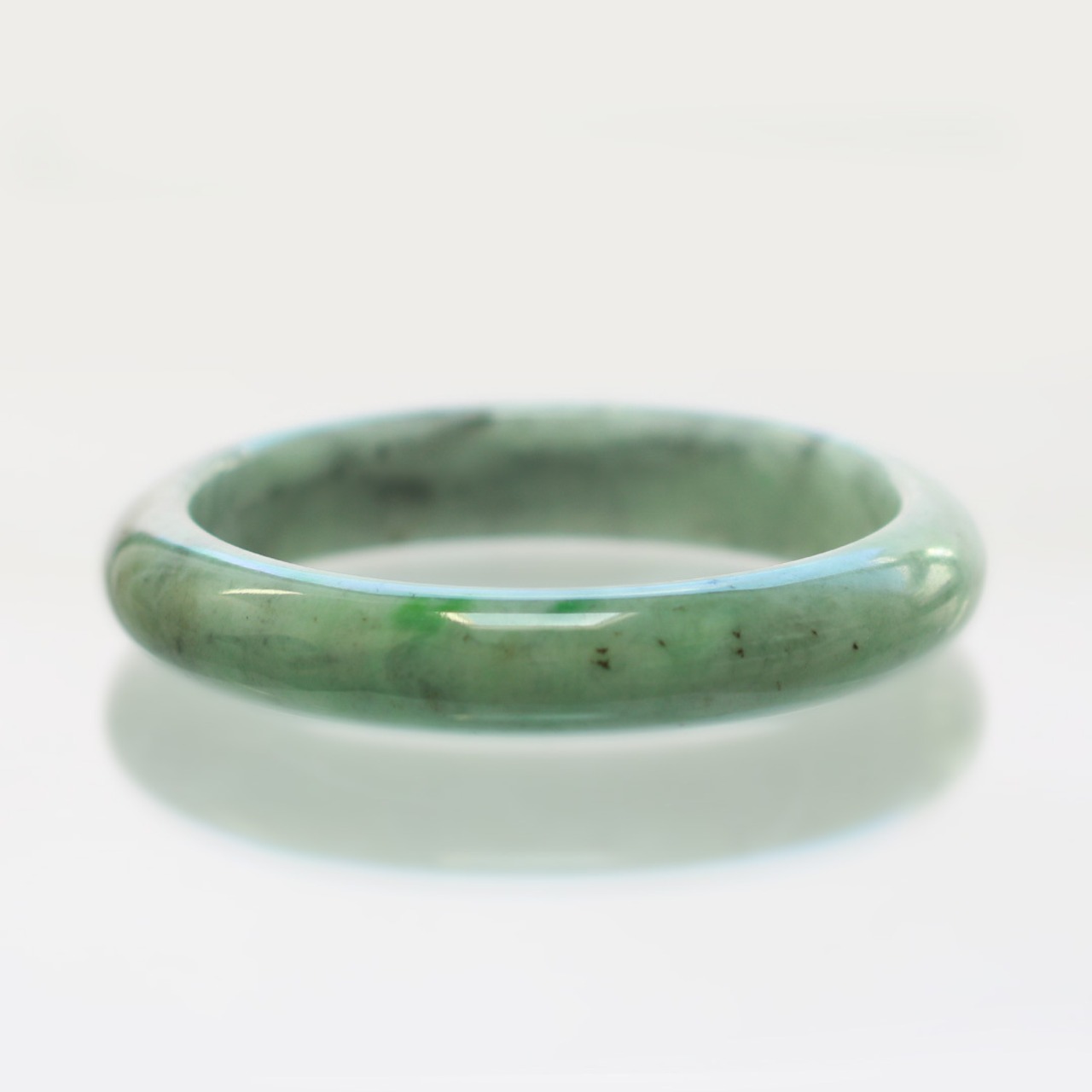 【内径 約58mm】 Marble Komaru 翡翠バングル A貨翡翠 jd_bg1440