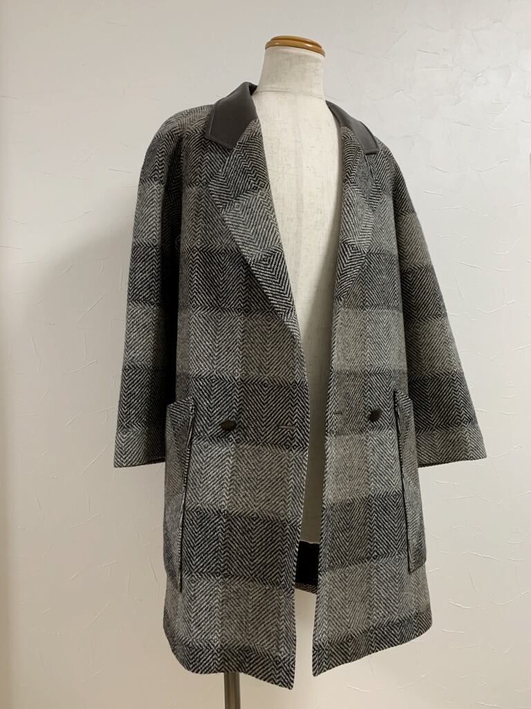 1980's Switched Design Check Coat "Made in United Kingdom"