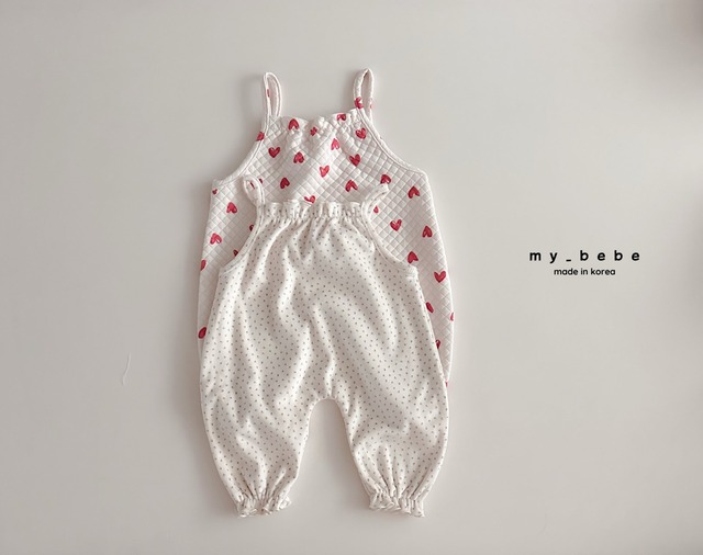 【取寄】my bebe｜cute string overall｜キュート紐オーバーオール｜S-L｜1-5y｜25 winter
