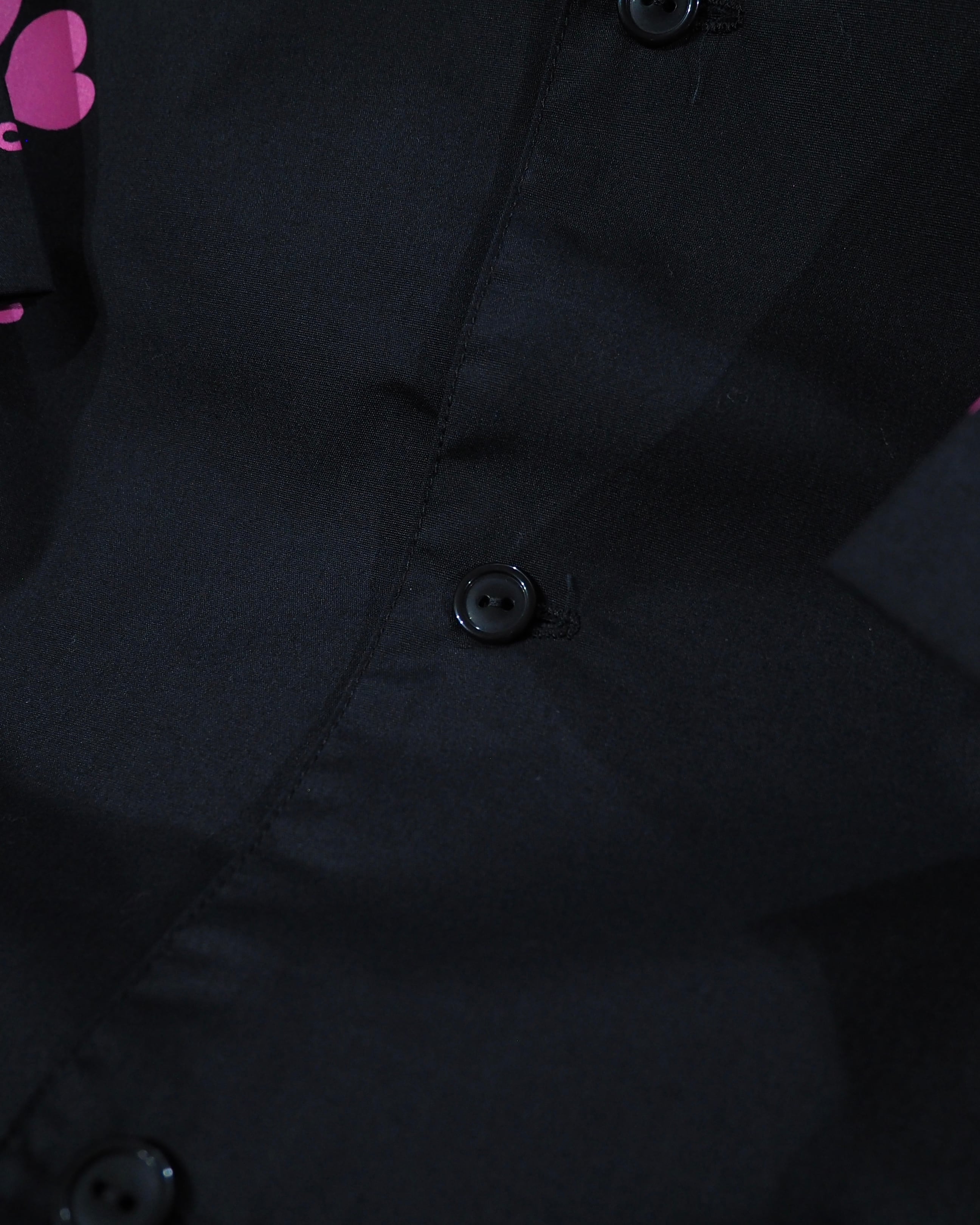 1990s ” 桃四葉 ” Beautiful Four Leaves pattern vintage Open Collar Shirt