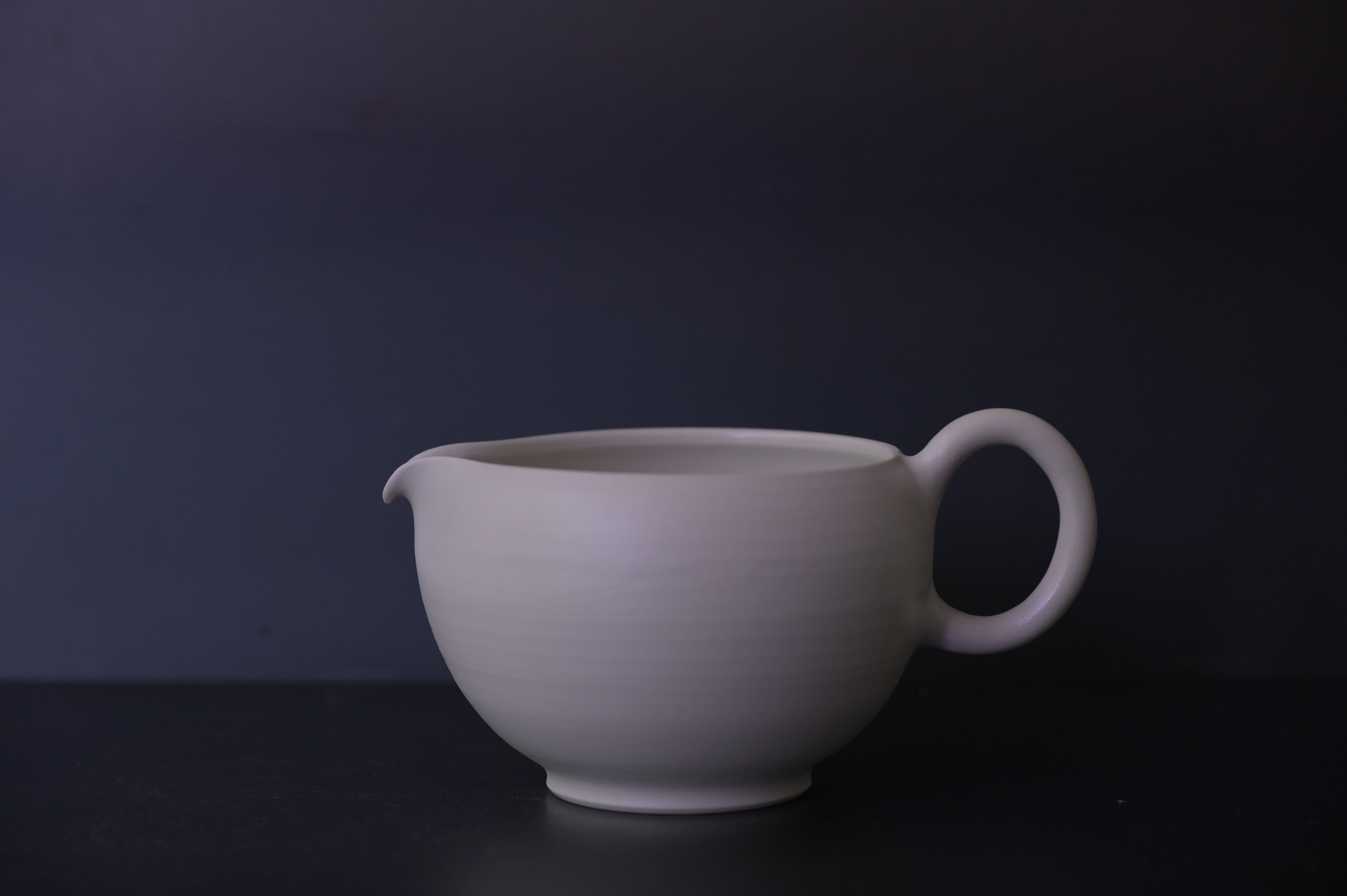 前川淳蔵 白陶丸型後手茶海 | 鎌倉倶楽部 茶寮