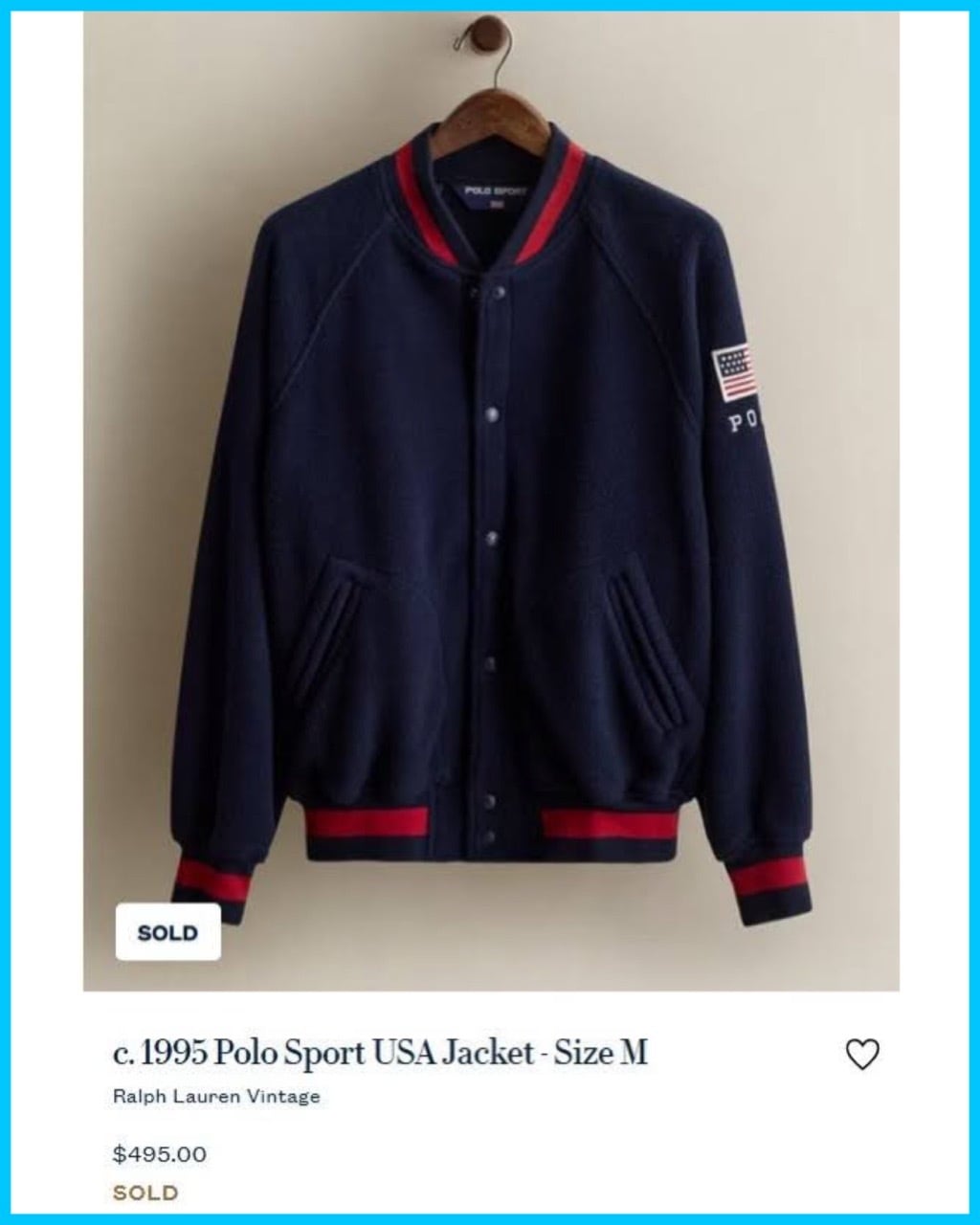 メンズ POLOSPORT ポロスポーツ ヴィンテージブルゾン USA製 ラルフ 