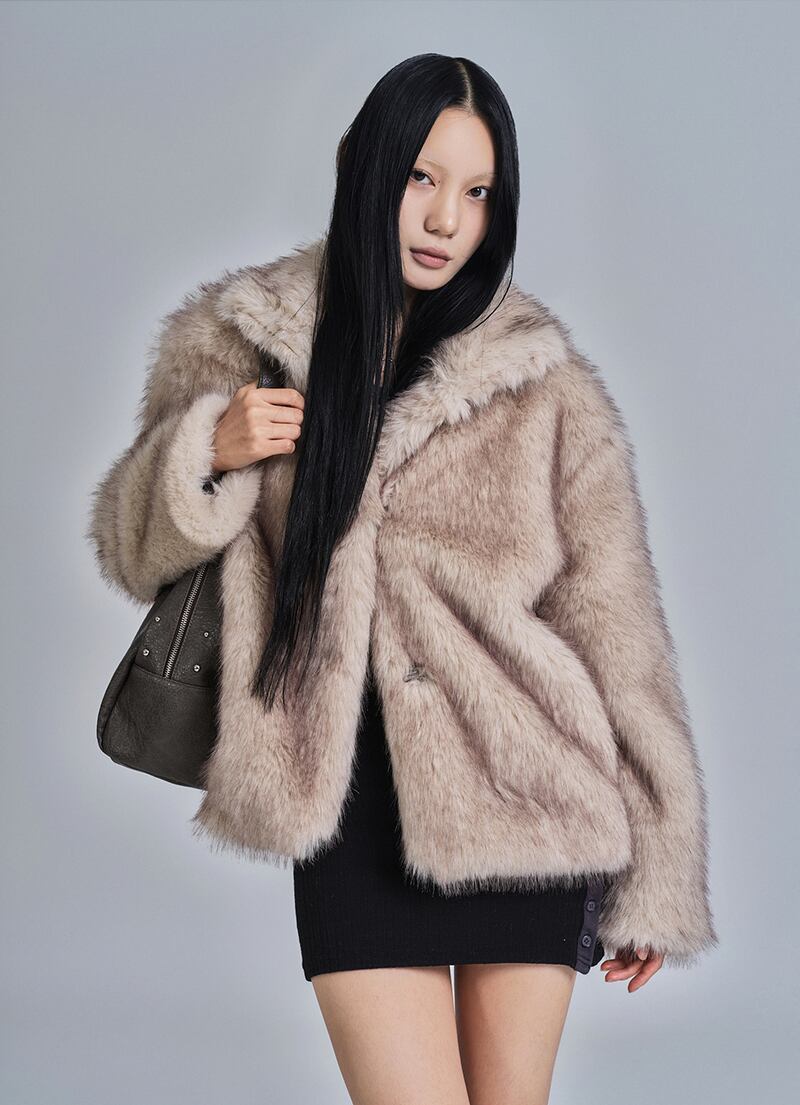 as”on] BIBI FUR JACKET / IVORY 正規品 韓国ブランド 韓国通販 韓国