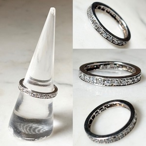 vintage silver full eternity type band ring