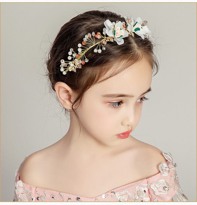 髪飾り 花冠 子供 ドレス ヘッドドレス ヘアアクセサリー カチューシャ キッズ ジュニア フォーマル 発表会 結婚式 七五三 プレゼント アクセサリー Dresszone