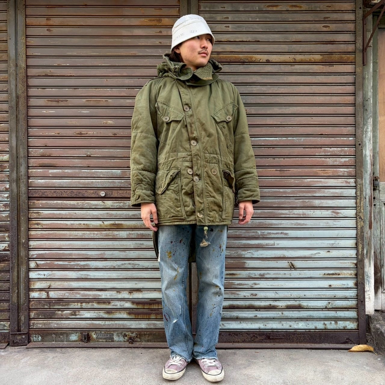 50s イギリス軍 実物 ミドルパーカー 3rd モッズコート M ユーロ