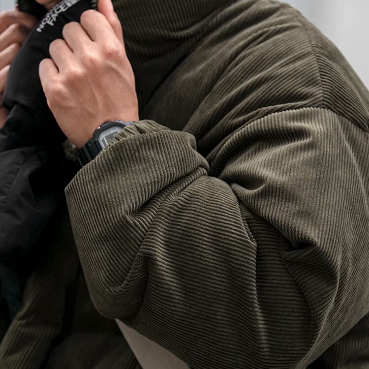 ★STAND COLLAR CORDUROY COTTON COAT　　　A0842