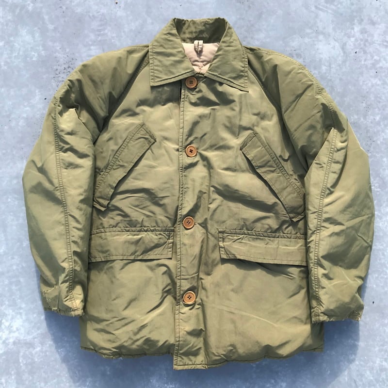 50's EDDIE BAUER エディーバウアー ダウンジャケット カーキ M デカTALON ダメージ 希少 ヴィンテージ | agito  vintage powered by BASE