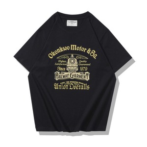Vintage locomotive cotton short sleeve T-shirt  [3 colors available]