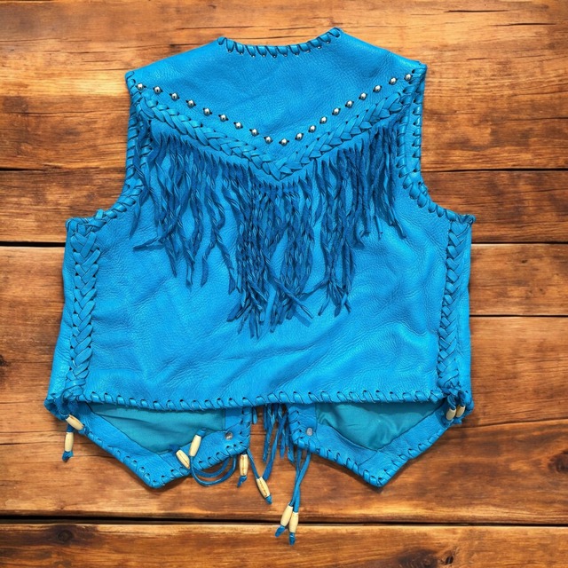 【KIDS】leather fringe vest size:100前後〜120前後