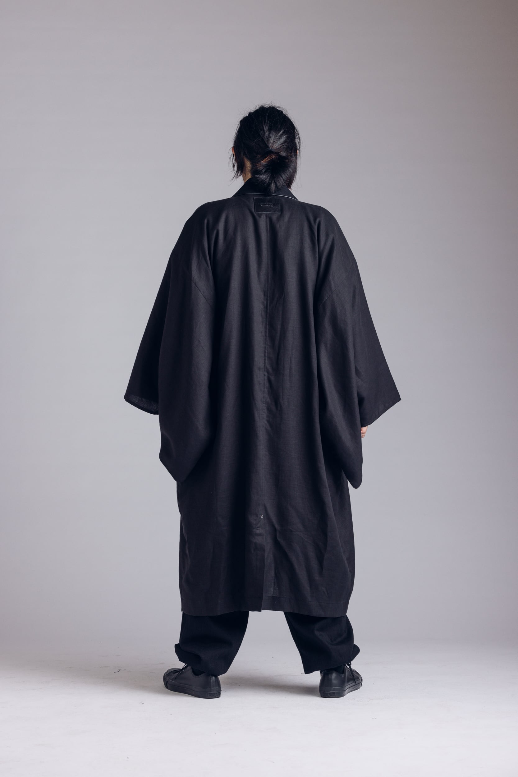受注生産｜数量限定】-涼を纏う-ブラックデニム麻羽織 / BLACK