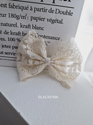 [BLACKPINK] Accessory) Rose Lace Hair Clip / [블랙핑크] 악세)장미레이스집게핀