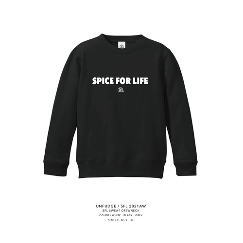 unfudge SWEAT CREW NECK / SFL /  BLACK