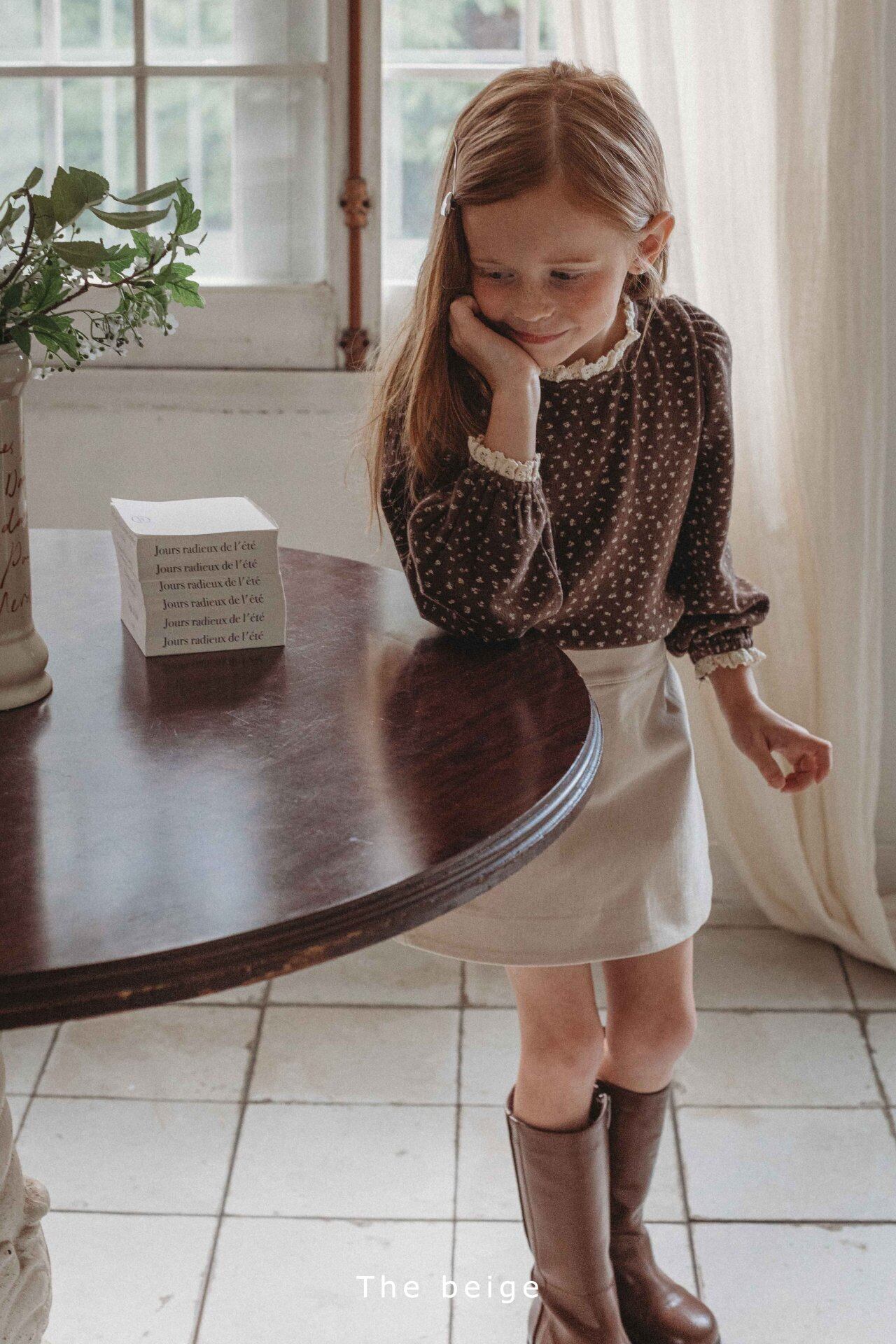 【即納】The beige / フラワーレースT