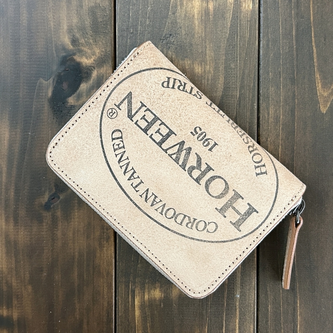 HORWEEN × レーデルオガワ ホースバット ミドルウォレット ナチュラル
