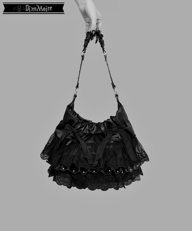 祈りの十字フリルバッグ【Black】