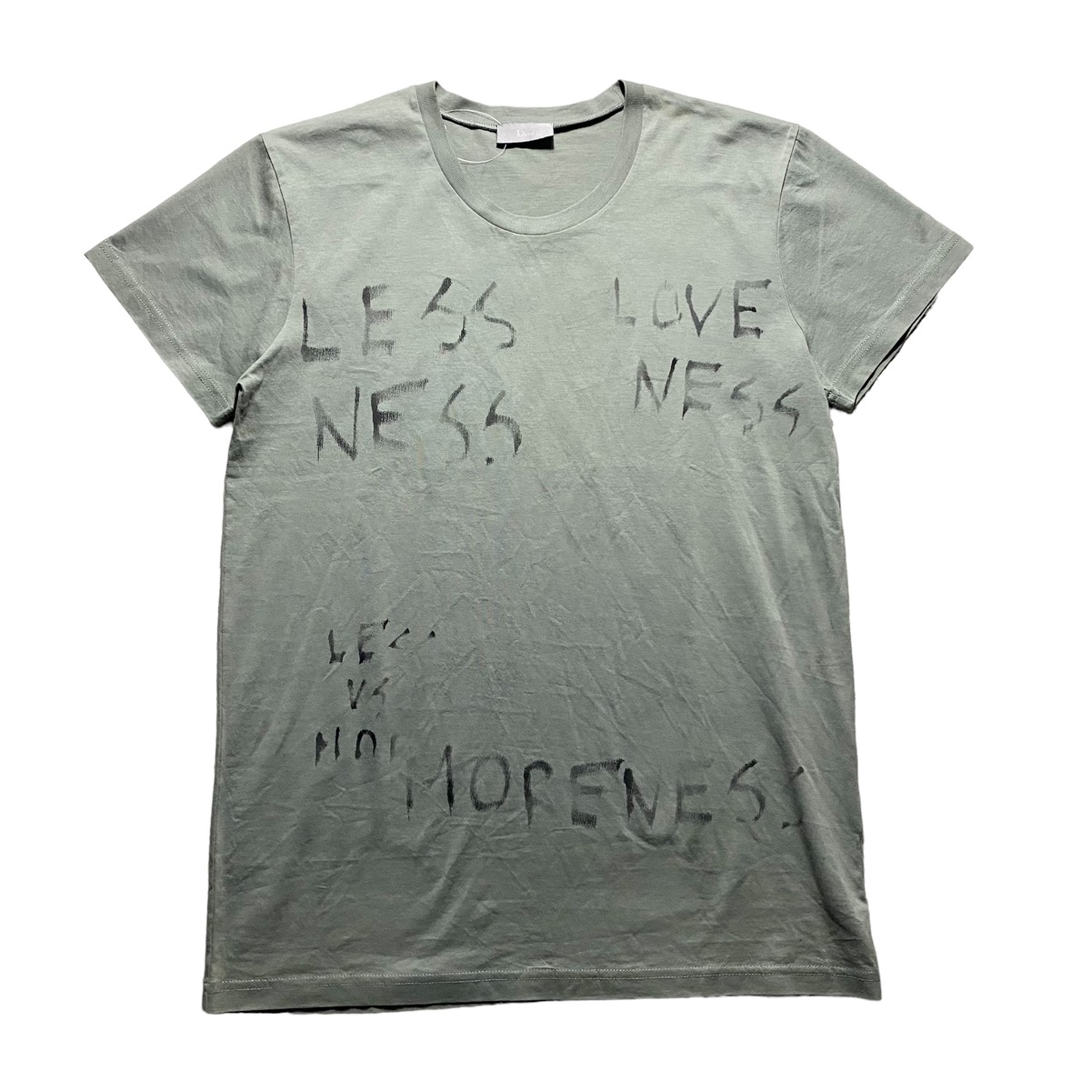 DIOR HOMME by Kris Van Assche message print tee | NOIR ONLINE 