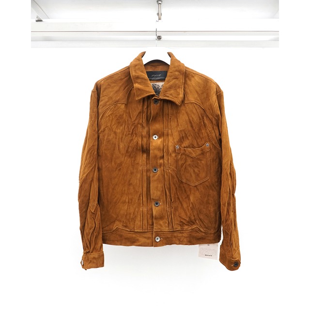 [ Professor.E ](プロフェッサーイー) 26FW-PE-JKT-16 Suede Trucker JKT (Brown)