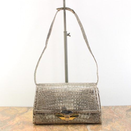 .COMTESSE CROCODILE LEATHER  SHOULDER BAG MADE IN WEST GERMANY/コンテスクロコダイルレザーショルダーバッグ2000000063508