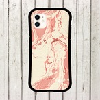 受注生産 iPhoneケース ピンクの細線マーブル｜マーブルアート PABS083C