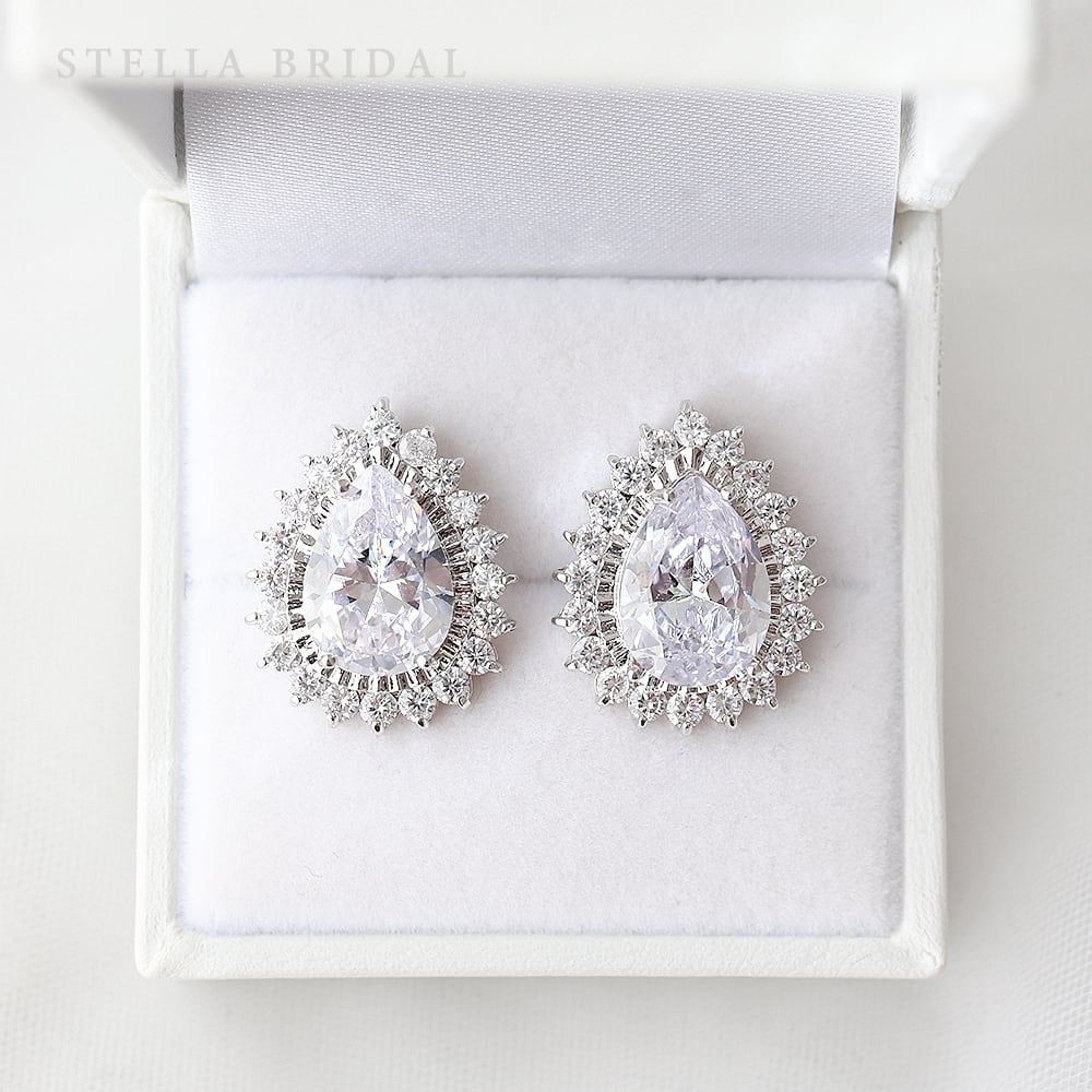 キュービックジルコニア ブライダルイヤリング&ピアス[Jewel キュービックジルコニア ブライダルイヤリング&ピアス[Jewel