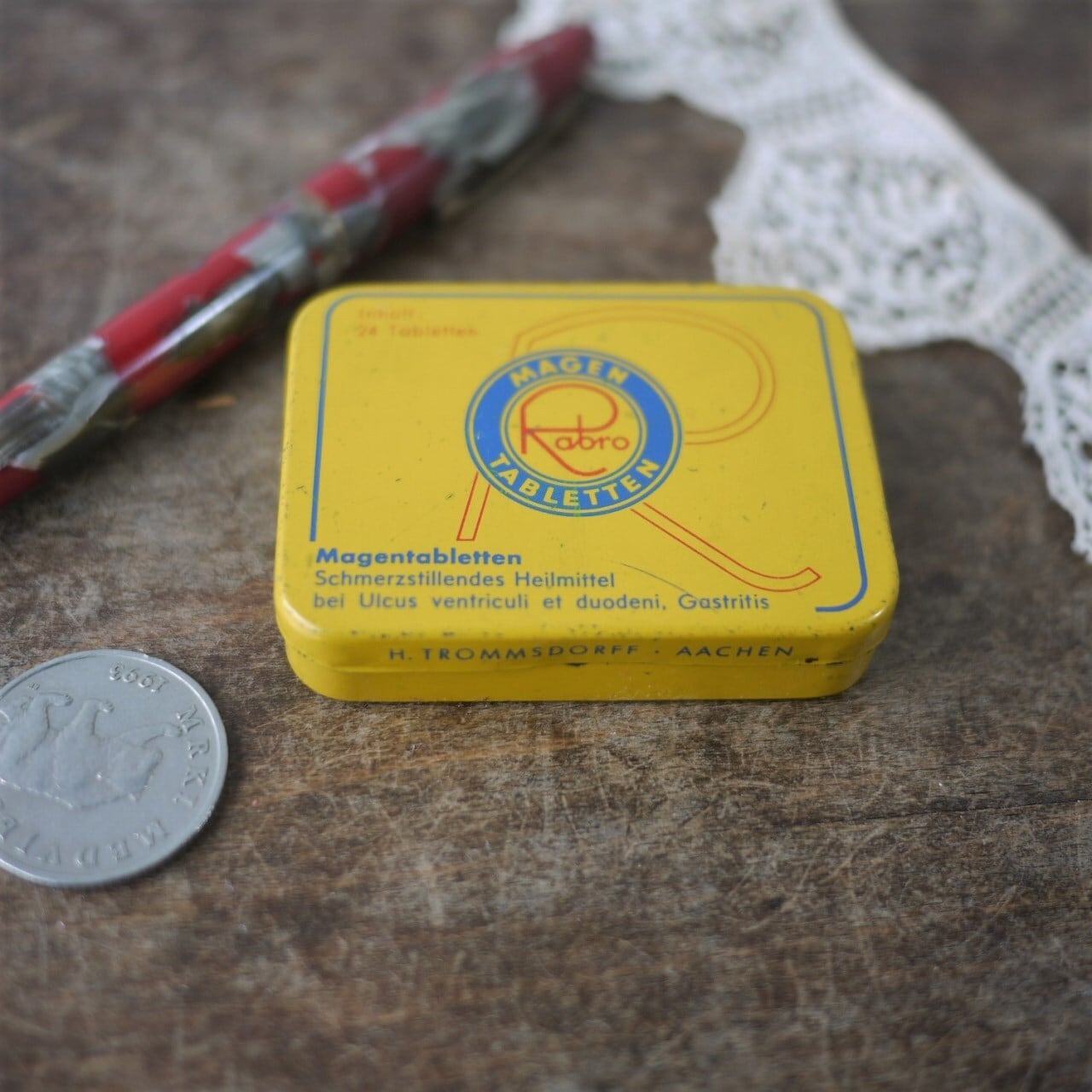 ドイツ Mangeg Tabletten 薬缶 ティン缶