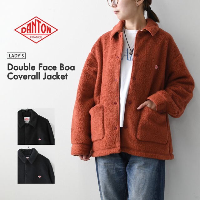DANTON [ダントン]W Double Face Boa Coverall Jacket [DT-A0800WNN] ダブルフェイスボアカバーオールジャケット・ボアジャケット・カバーオールジャケット・ダブルフェイスボア・ライトウェイト・アウター・ジャケット・LADY'S [2026AW]