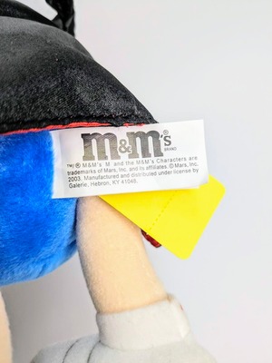 【m&m's ぬいぐるみ ブルー ゾロケープ マスク 2003年製】『エムアンドエムズ（M&M's）』 〚アメリカン雑貨 アメトイ〛
