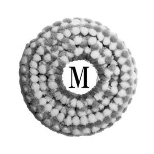 エステバスボール【Mサイズ専用】ふわリング（グレー×ホワイト）　 [M size] fluffy ring  [gray×white color]