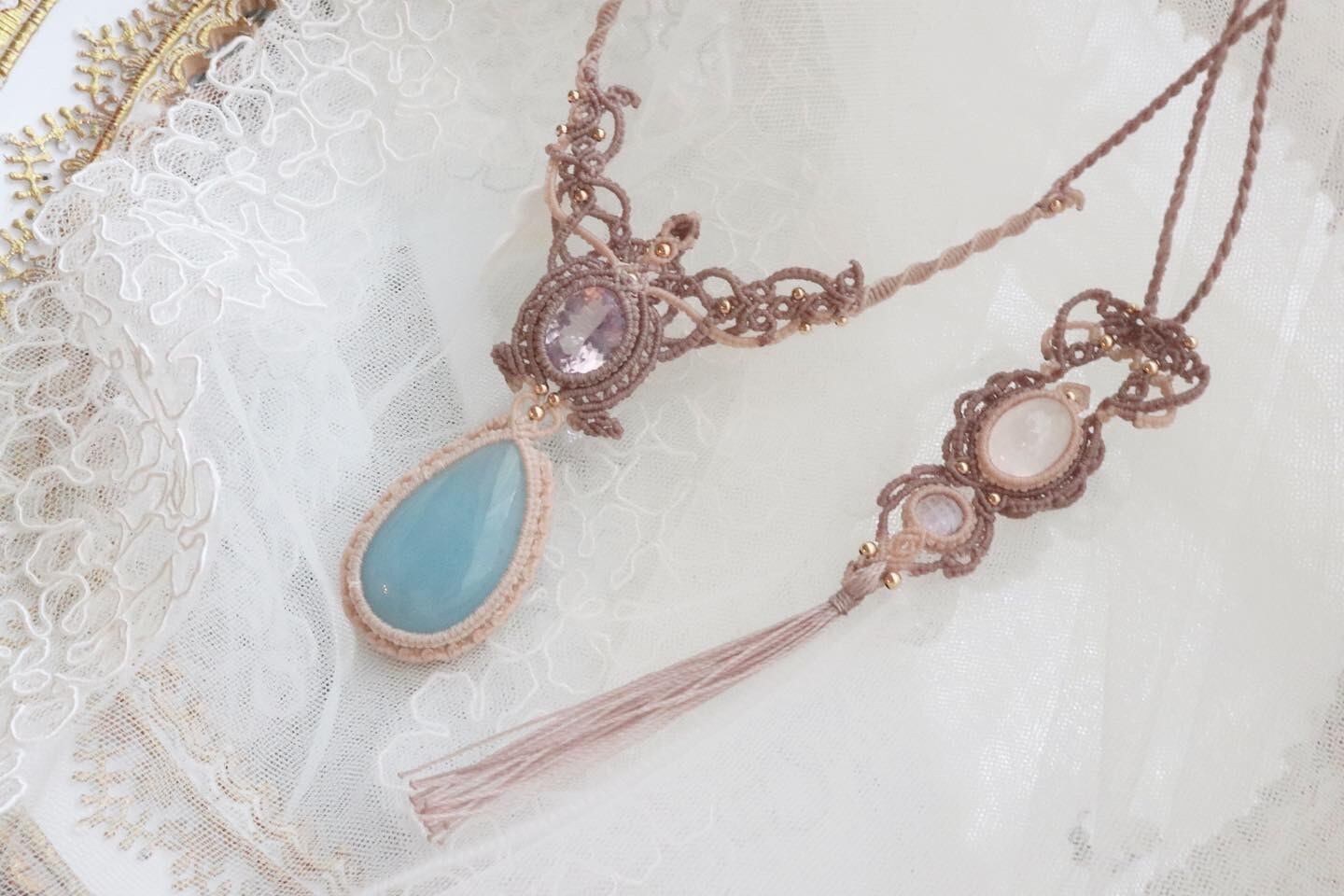 リツプラネタリウムのようなインクル★非加熱アクアマリン★ペンダントオーダー 動画あり】Halo - 曇硝子星 (pt561-a-sg)（アクアマリン