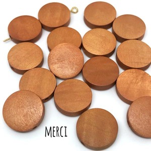 【6個】ラウンドスペーサー/ウッドビーズ/木