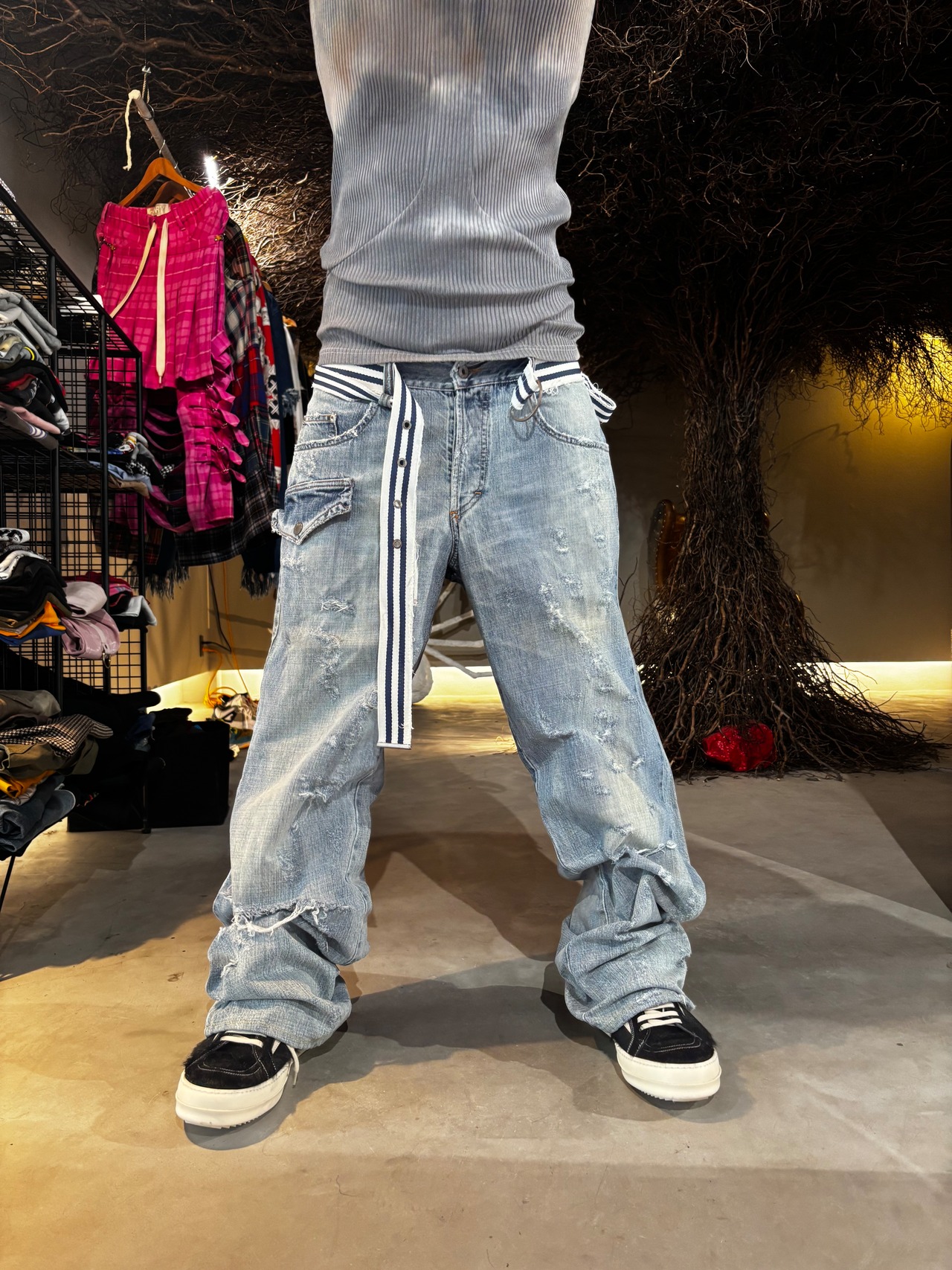 DOLCE&GABBANA, Marin Belt Denim Pants